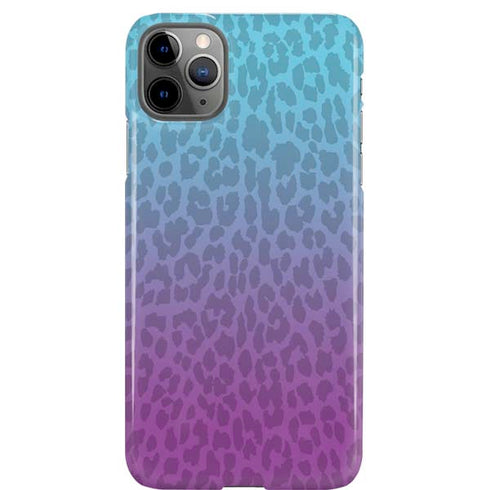 Cheetah Print Purple and Blue iPhone Cases